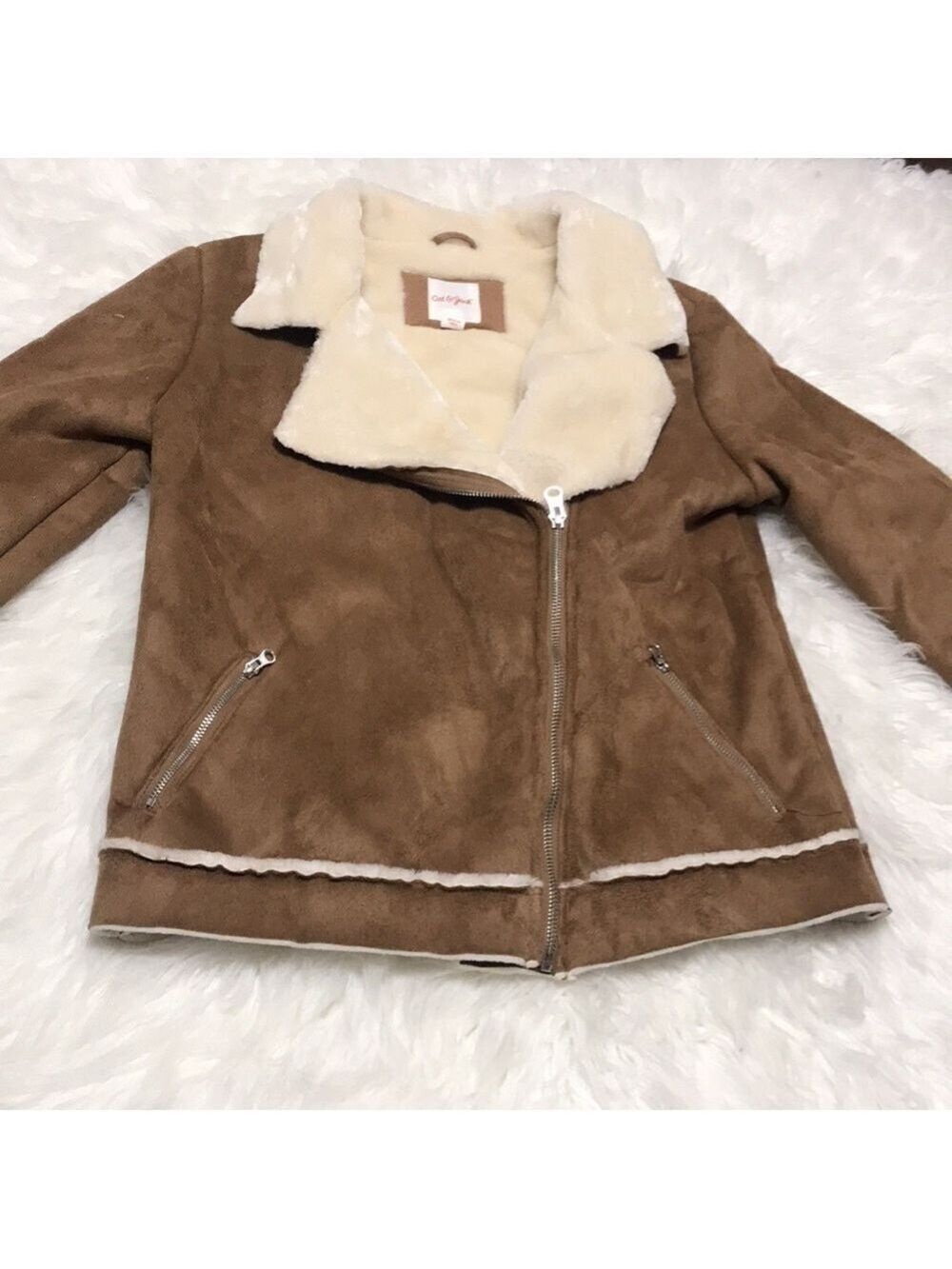 Girl’s Faux Suede Moto Jacket Sz 14/16(X-Large) - Picture 11 of 11